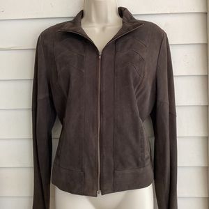 Vintage Diane Von Furstenburg Speedracer Fitted, Suede Jacket